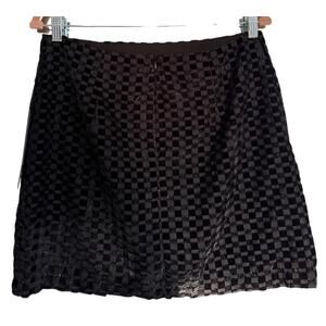 House of Harlow 1960 Black Checkered Mini Skirt L NWT
